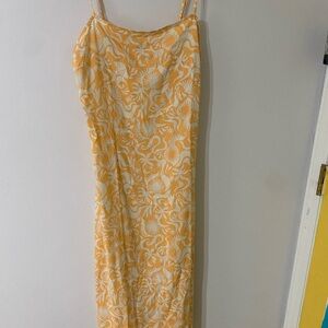 Billabong Orange and Cream Patterned Top